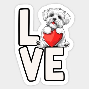 Maltese Love Sticker